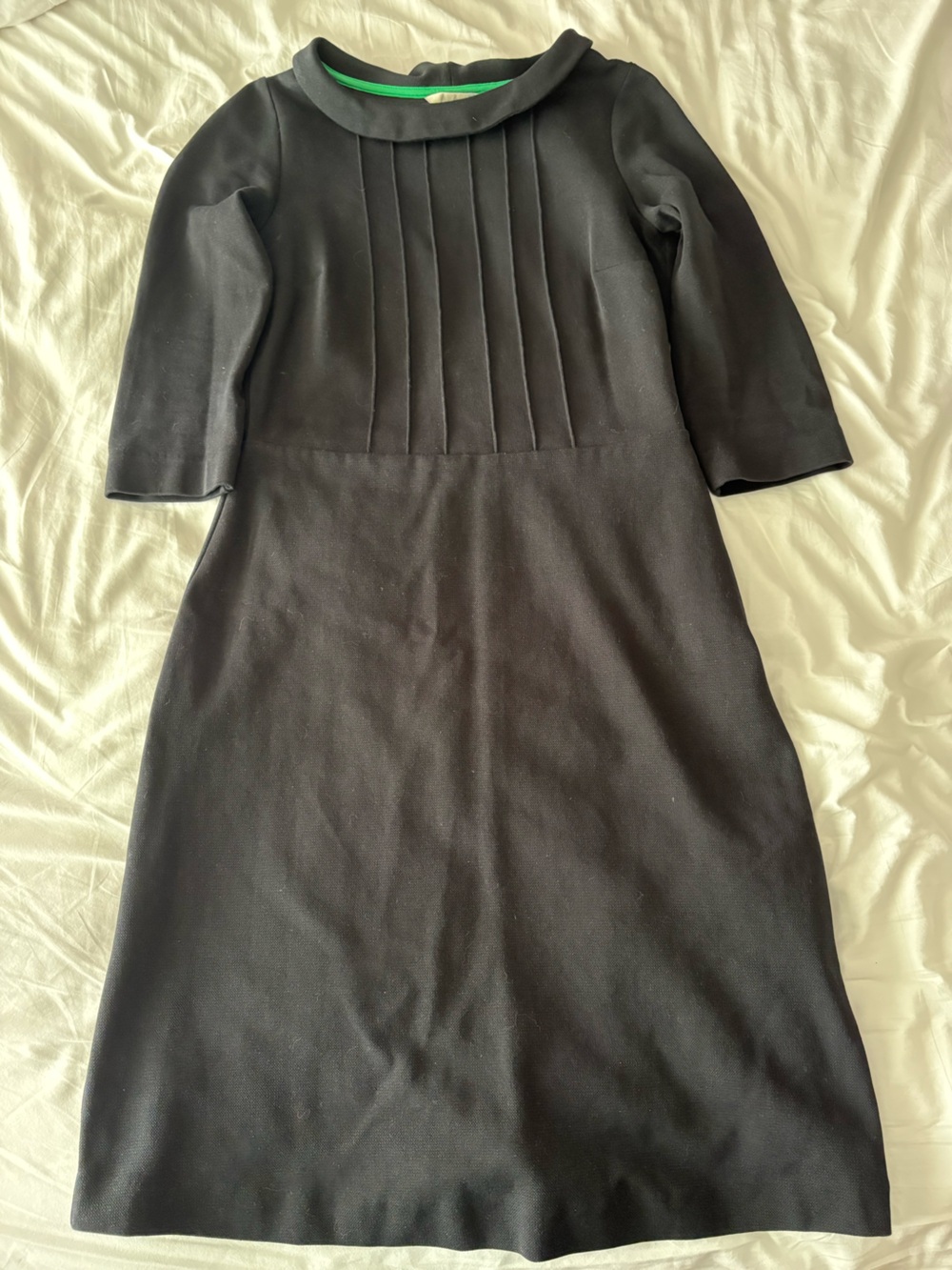 Boden Black Pleated-Front Women's Dress